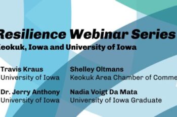 Resilience Webinar Series – Partnership Projects, Outcomes, and Impacts on Local Resilience: Keokuk, Iowa and University of Iowa